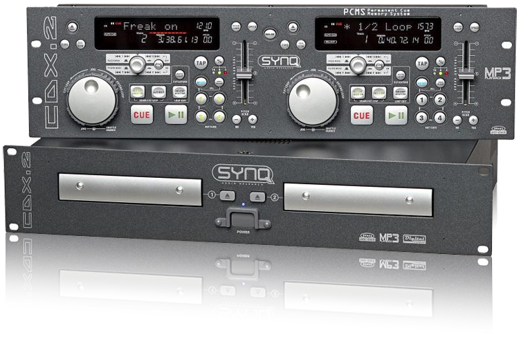 SYNQ CDX 2 PRO Double CD & MP3 Player w/text