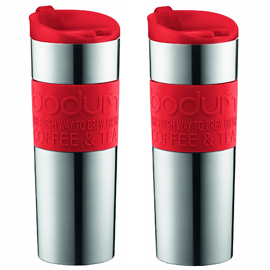 Bodum Travel Mug Vacuum Red 2 pcs. :: Euro Baltronics - online shop for sound, light and effects